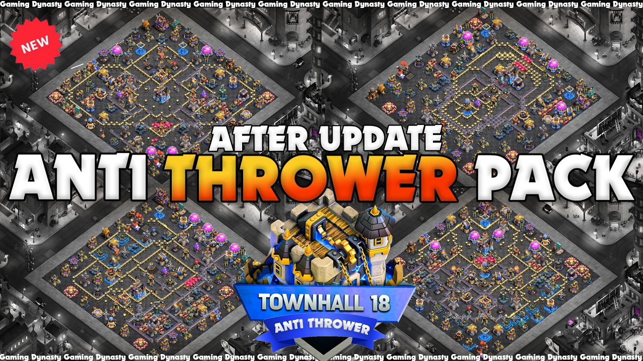 TH18 Anti Thrower Legend League Bases | STOP 3-Stars! Best War & CWL Layouts + Links