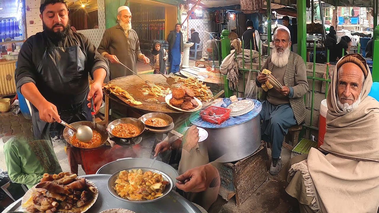 Traditional Street food in Laghman Bazaar | Subha ka nashta in Afghanistan | Liver fry | Siri Paye