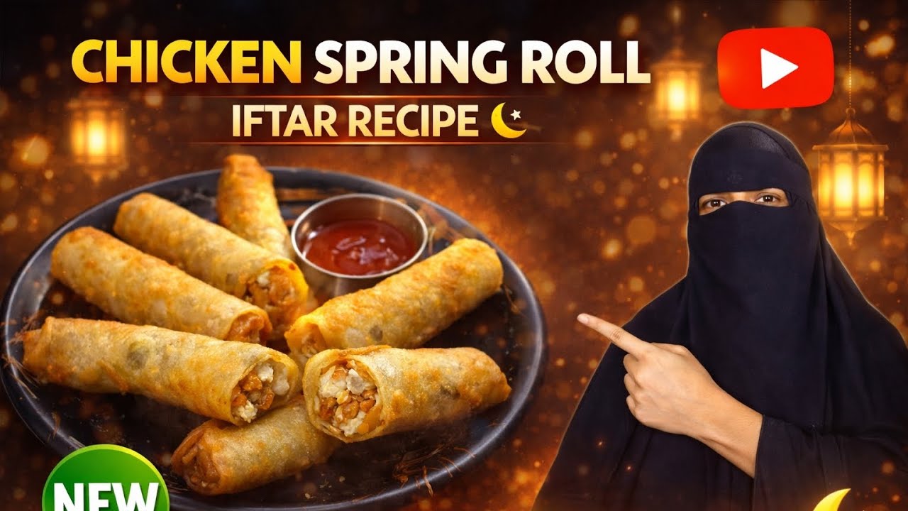 Crispy Chicken Spring Roll Recipe | Iftar Special Snack | Outside Crunchy Inside Juicy 
