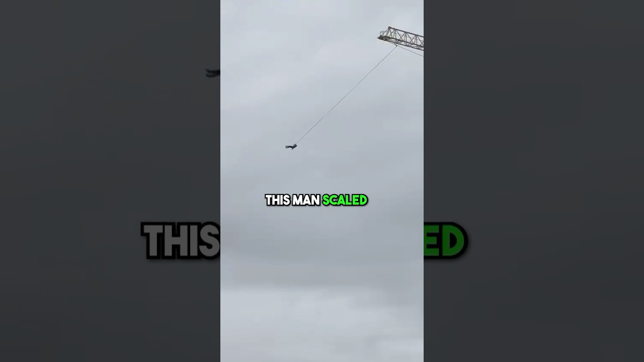 Man swings on CRANE with no SAFTEY GEAR!! 🏗️