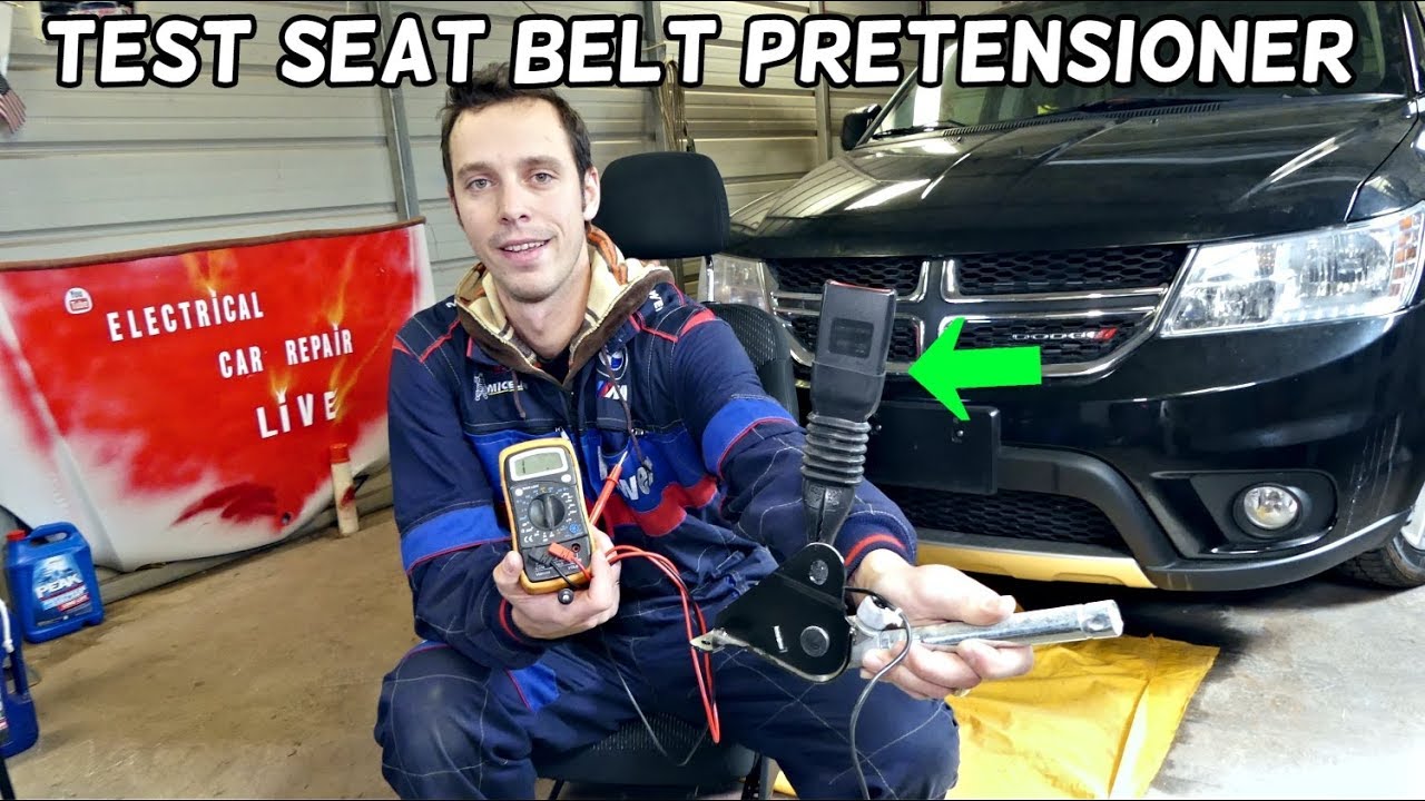 How To Test Seat Belt Pretensioner on Dodge Journey. Dodge Journey Airbag Light On