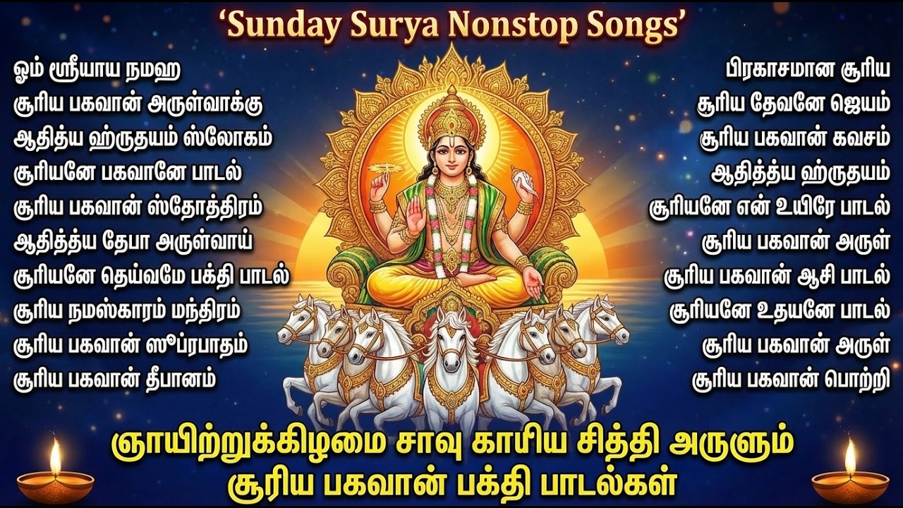Sunday Special Sri Surya Bhagavan Tamil Bhakti Padalgal | Popular Surya Narayana Tamil Bhakti Songs