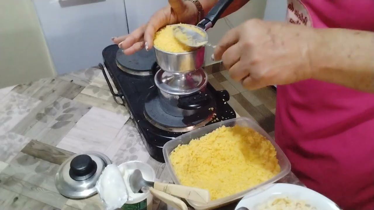 Cuscuz Recheado Com Frango, Requeijão e Queijo Mussurela!😋
