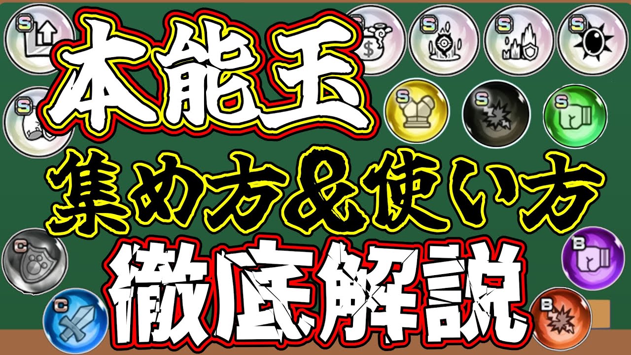 【新本能玉も！！】全本能玉の効果＆入手法を徹底解説！！オススメキャラや注意点も一気に紹介！！【にゃんこ大戦争】