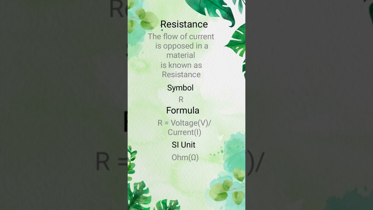 What is Resistance | Resistance Defination |Simple Definition of Resistance  | Resistance | physics