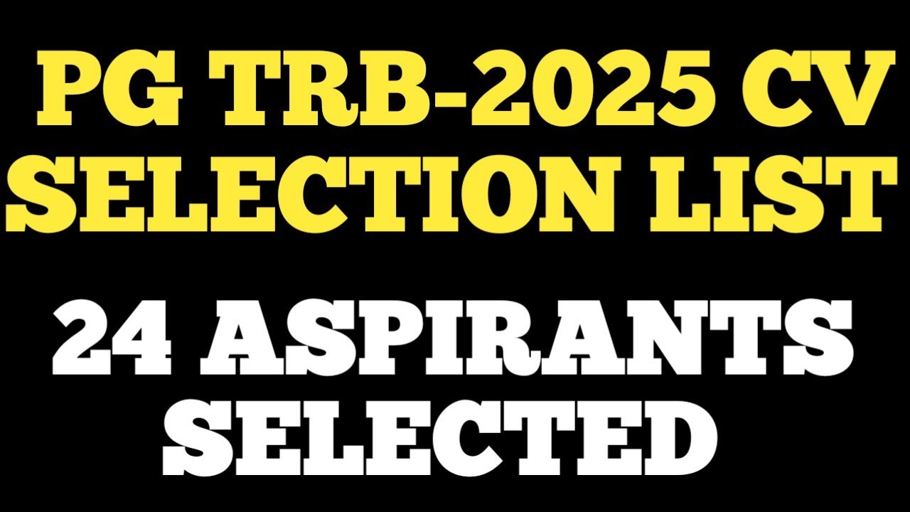 PG TRB-2025 SELECTED CANDIDATES FOR CV //  WHAT NEXT ? // HOW TO STUDY ? // UG TRB ADMISSION //