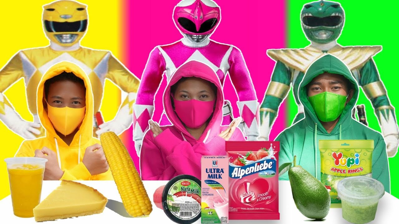 PILIH P0WER RANGERS SESUAI MAKANAN 1 WARNA KESUKAAN KALIAN! | Mikael TubeHD