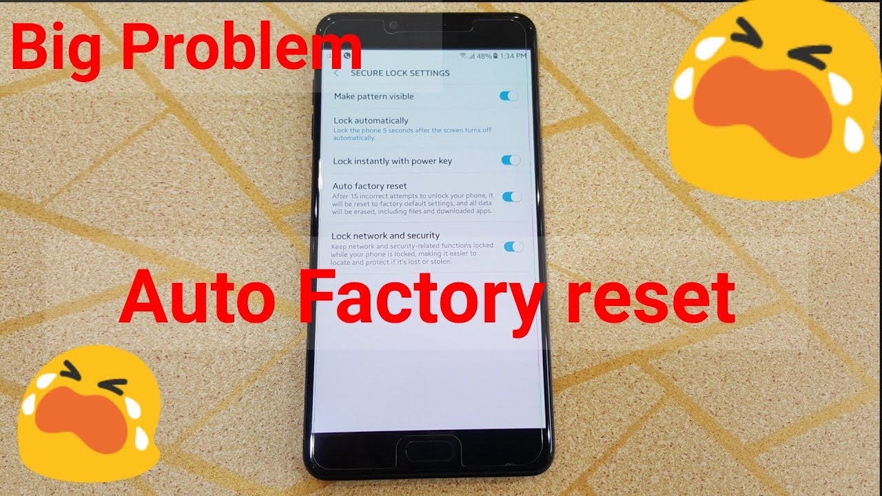 Auto Factory Reset MOBILE After 15 incorrect attempts To unlock Your phone