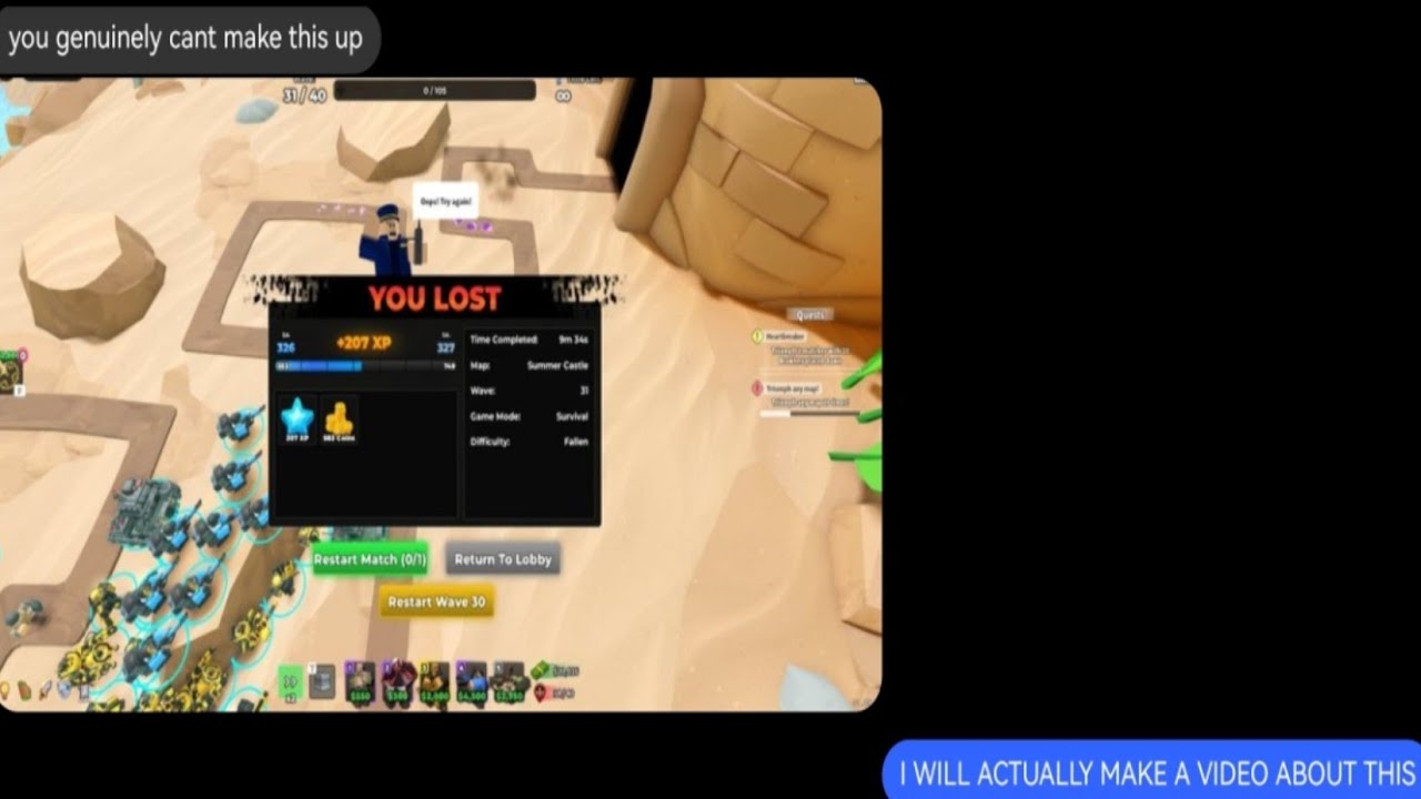 soloing fallen mode to show @Devitra2011 that solo fallen is POSSIBLE | Tower Defense Simulator