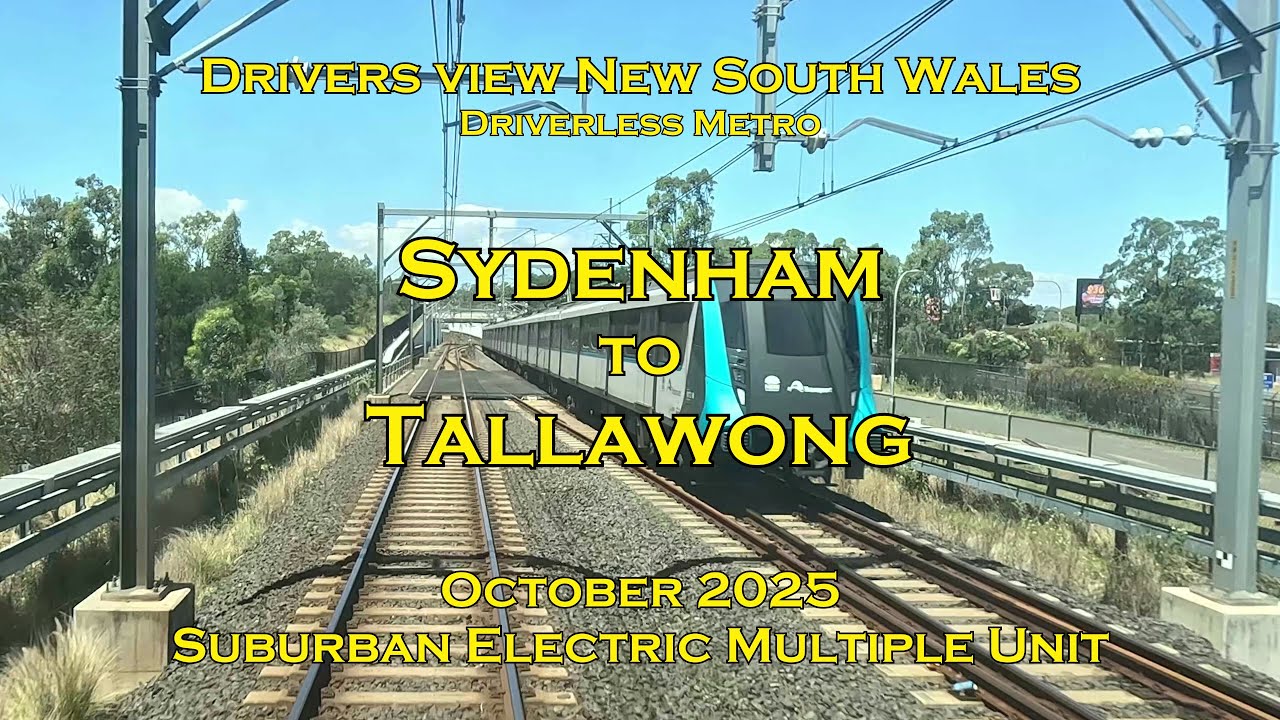 Drivers view NSW, Sydenham to Tallawong, Oct 2025