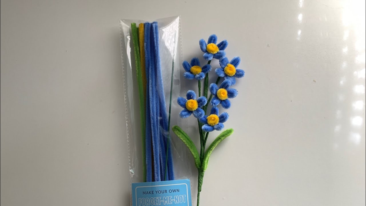 Make your own forget me not วิธีทำดอกฟอร์เก็ตมีน๊อตจากลวดกำมะหยี
