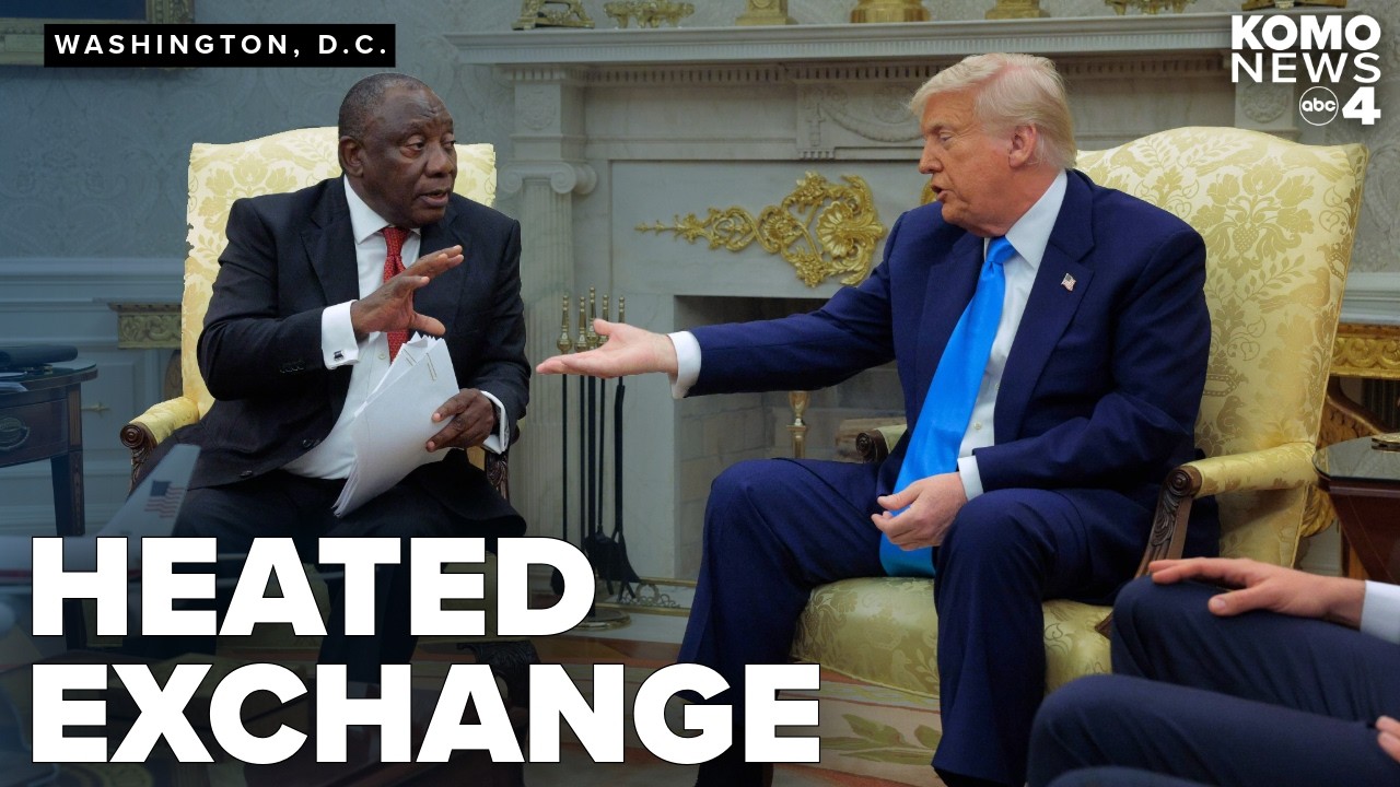 Trump confronts South Africa's president Ramaphosa with claims of white genocide