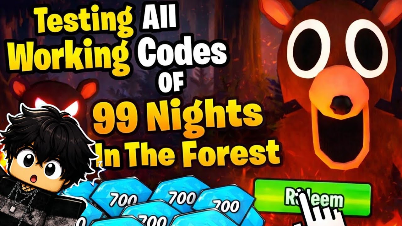 *TESTING* ALL CODES OF 99 NIGHTS IN THE FOREST !!! ROBLOX !
