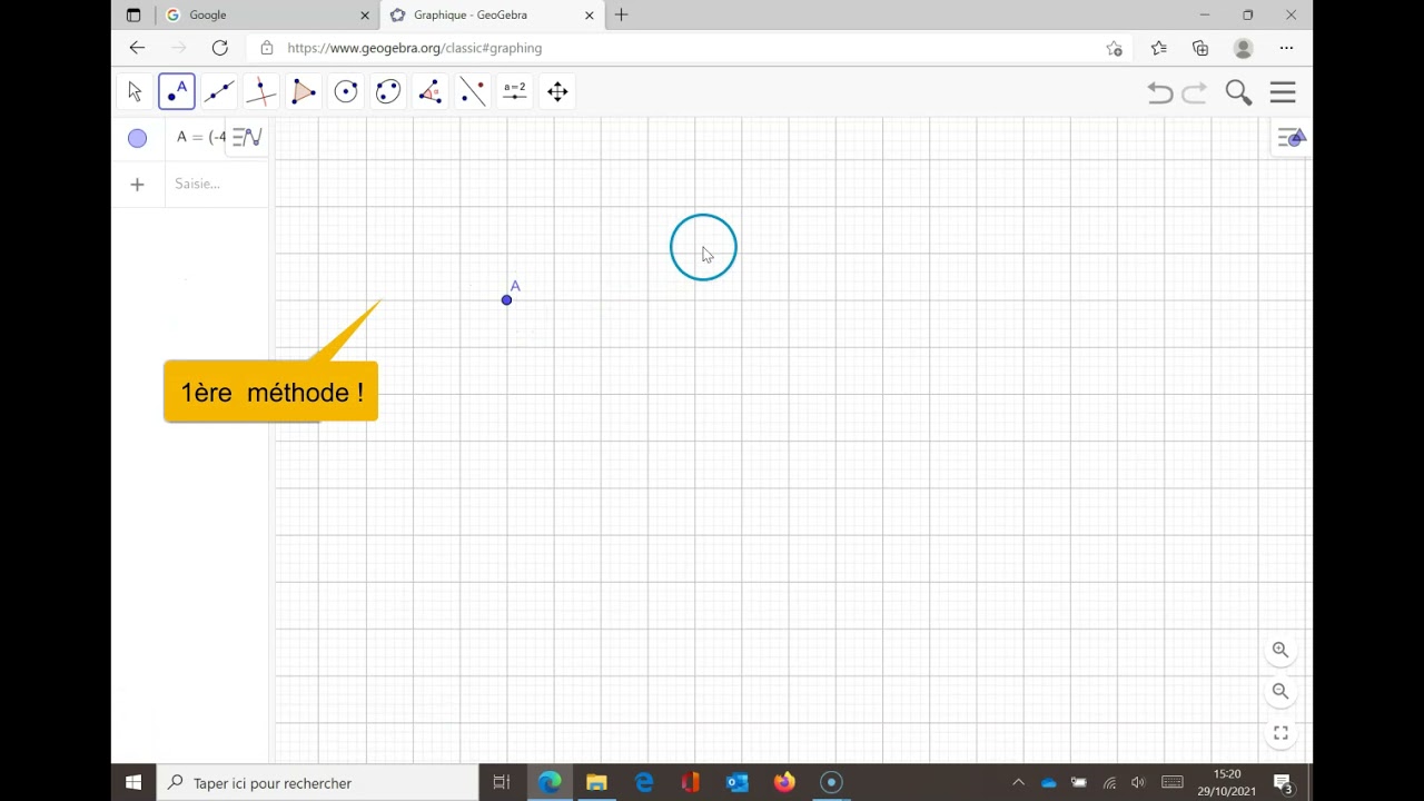 Tracer des droites parall&egrave;les - Geogebra