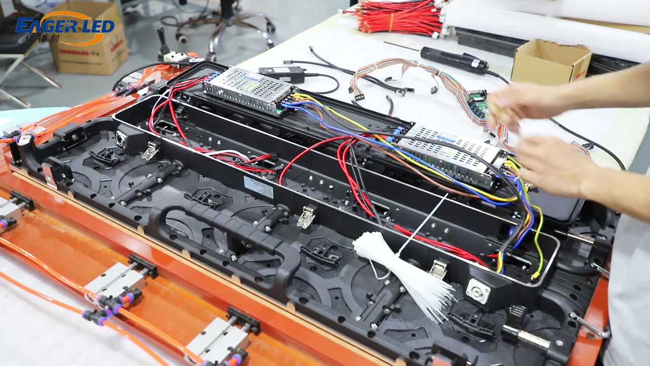 EagerLED Indoor Rental LED Display EA1000C3 500x1000mm P3.91 LED Screen Assembly Tutorial