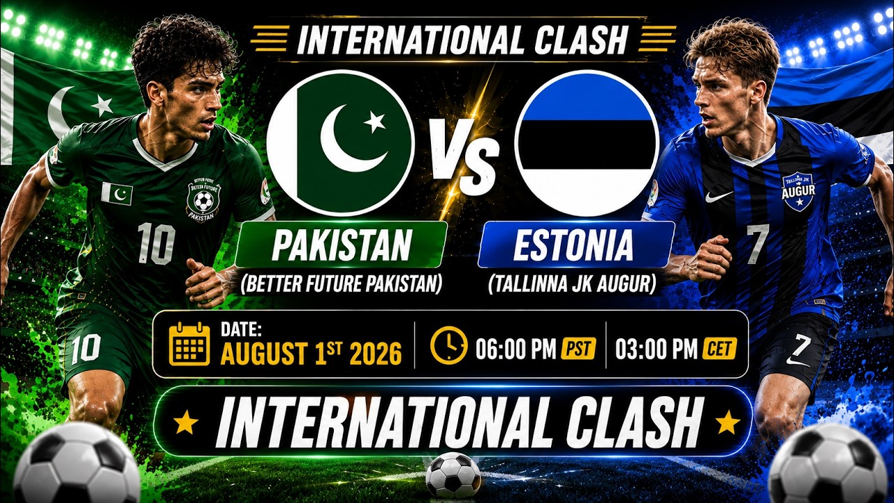 PAKISTAN vs ESTONIA Football Match 2026 LIVE | Boys 01-08-2026