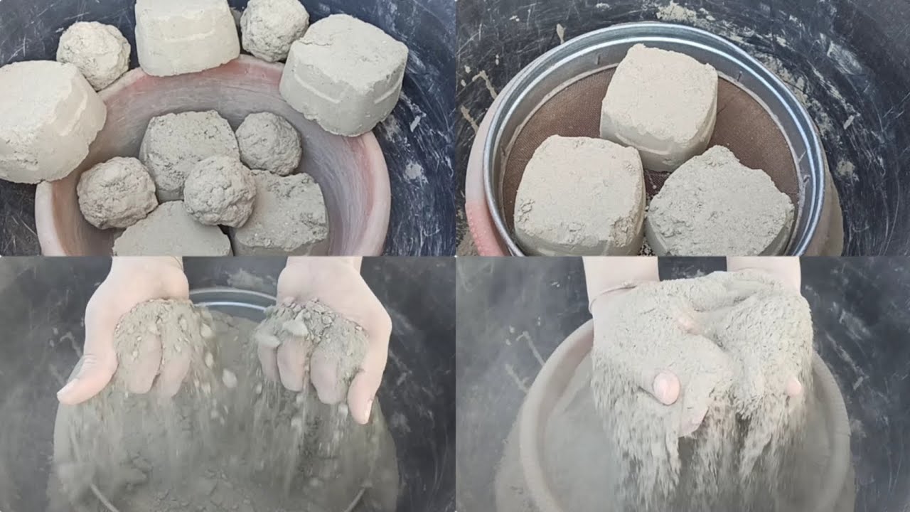 ASMR// Fresh Pure Cement Powdery Extremely Dusty Crumbling with Shifting (@crumblingisfun3025 )