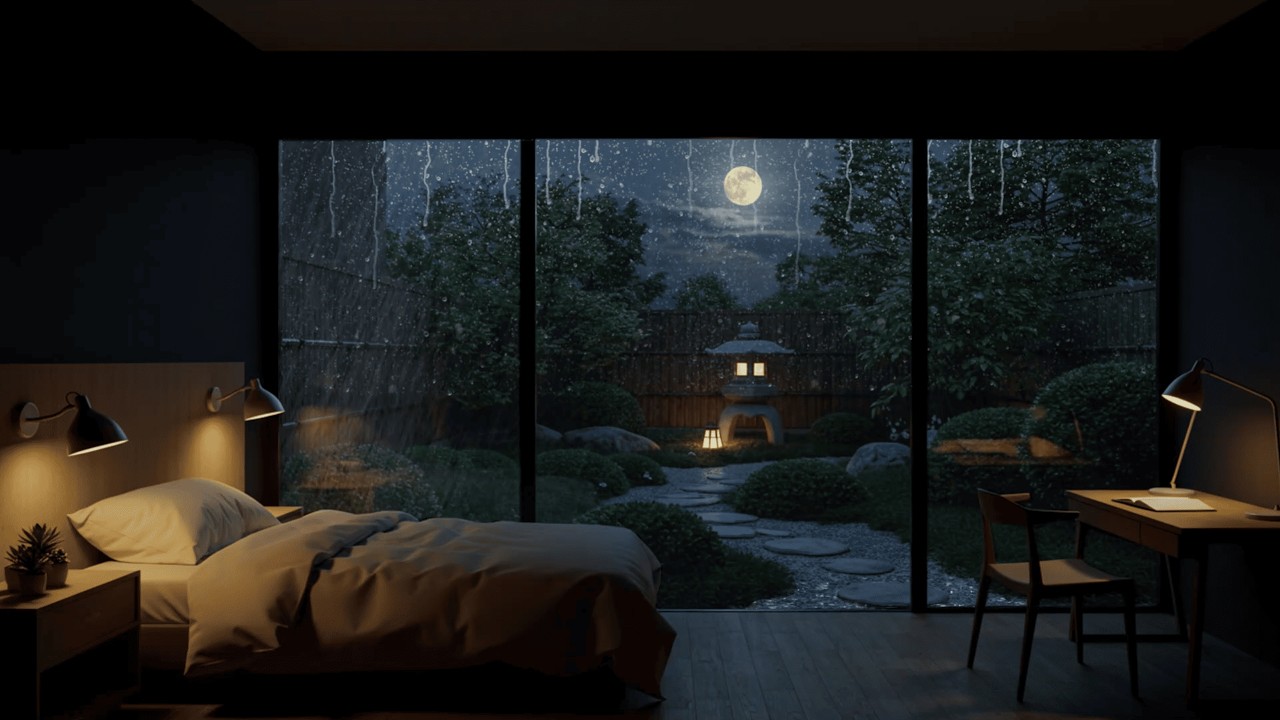 Soft Rain with Cozy Night Light | Relaxing Sounds for Deep Sleep