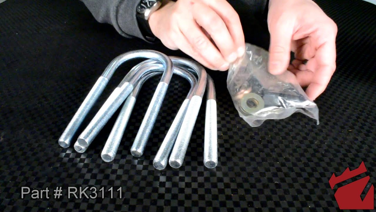 RK3111 by Rukse Jeep Wrangler YJ Front Dana 30 Axle Heavy Duty U-Bolt Kit