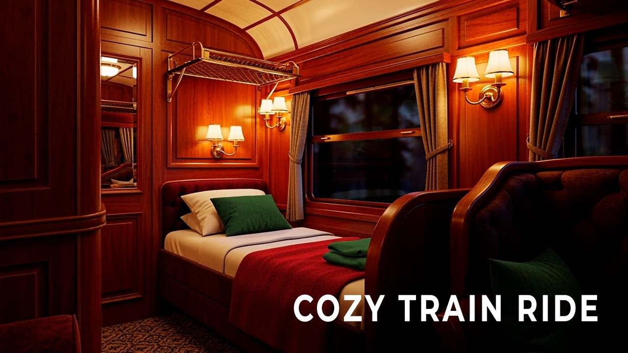 Vintage Train Cabin Ambience 🚆 | Relaxing Train Sounds for Sleep