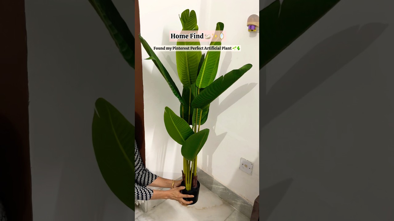 The Viral Banana Artificial Plant 🌱🪴 || #homefinds #homedecor #artificialplants #shorts