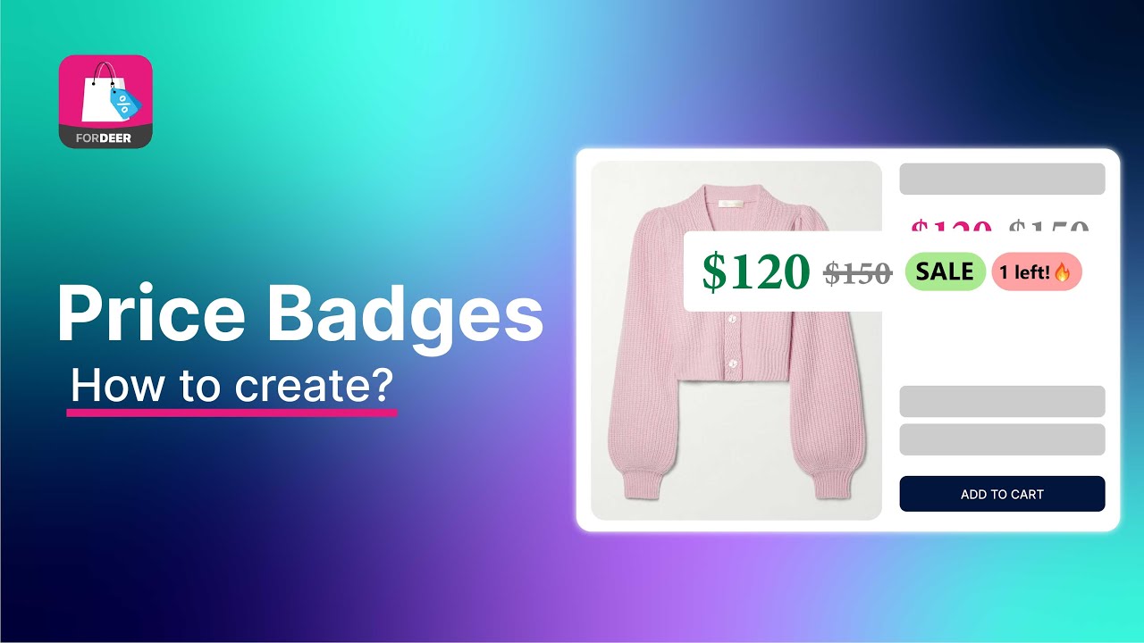 How to Add Fordeer Price Badges to Shopify Product Pages?