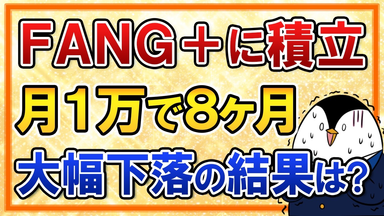 【大幅下落】FANG+に積立したらどうなった？月1万で8ヶ月の運用結果を公開