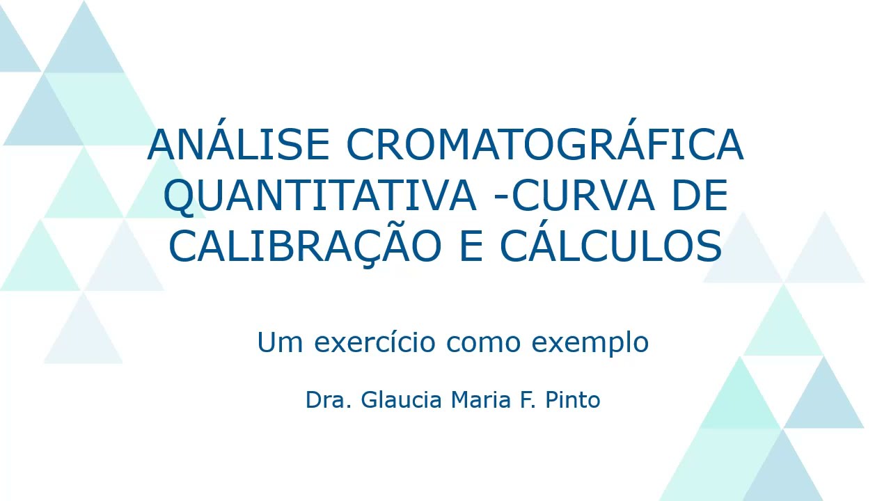 Curva de calibração e quantificação em cromatografia