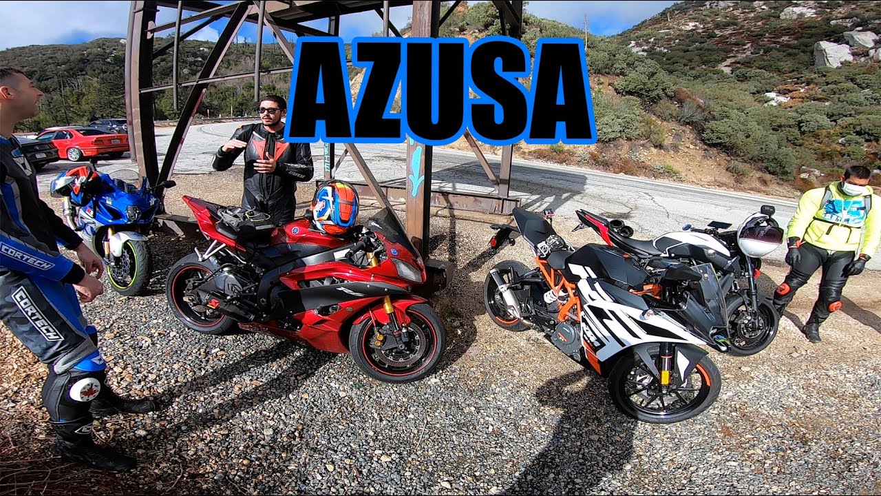KTM RC 390 trying to keep up with liter bikes | Azusa Canyons