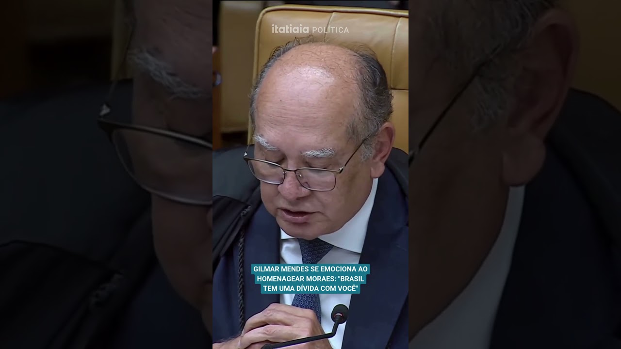 GILMAR MENDES SE EMOCIONA AO HOMENAGEAR MORAES: 