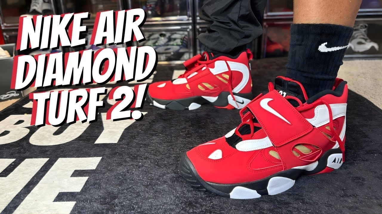 Nike Air Diamond Turf 2 Fire Red! Review & On Feet!