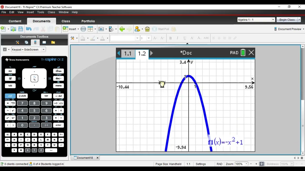 Finding the Domain & Range using TI-Nspire