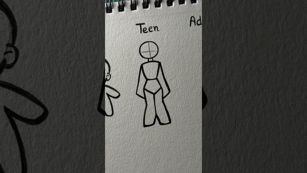 How to draw stickman girl tutorial #drawing #art #stickman #tutorial #fyp