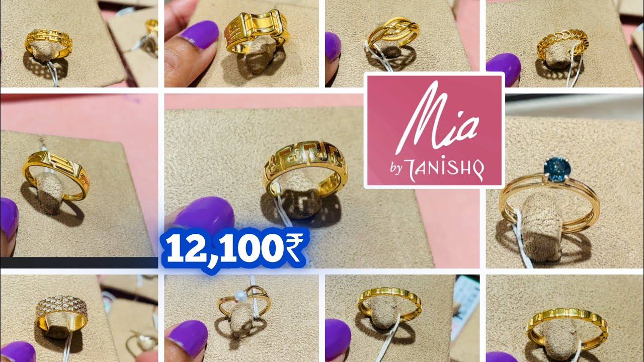 Tanishq Latest Light weight Gold Rings with Price | Mia by Tanishq gold Ring design | Mia by tanishq