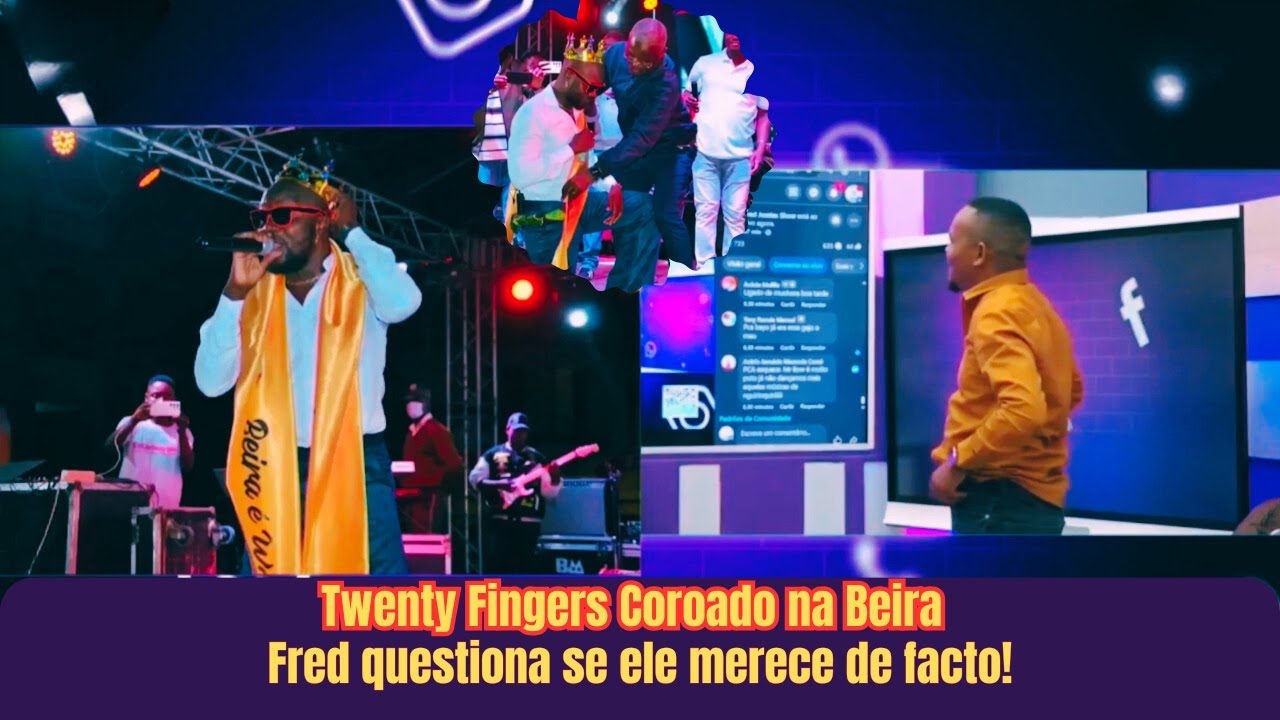 Albano Carige Coroa o cantor Twenry Fingers no evento cultural na Beira