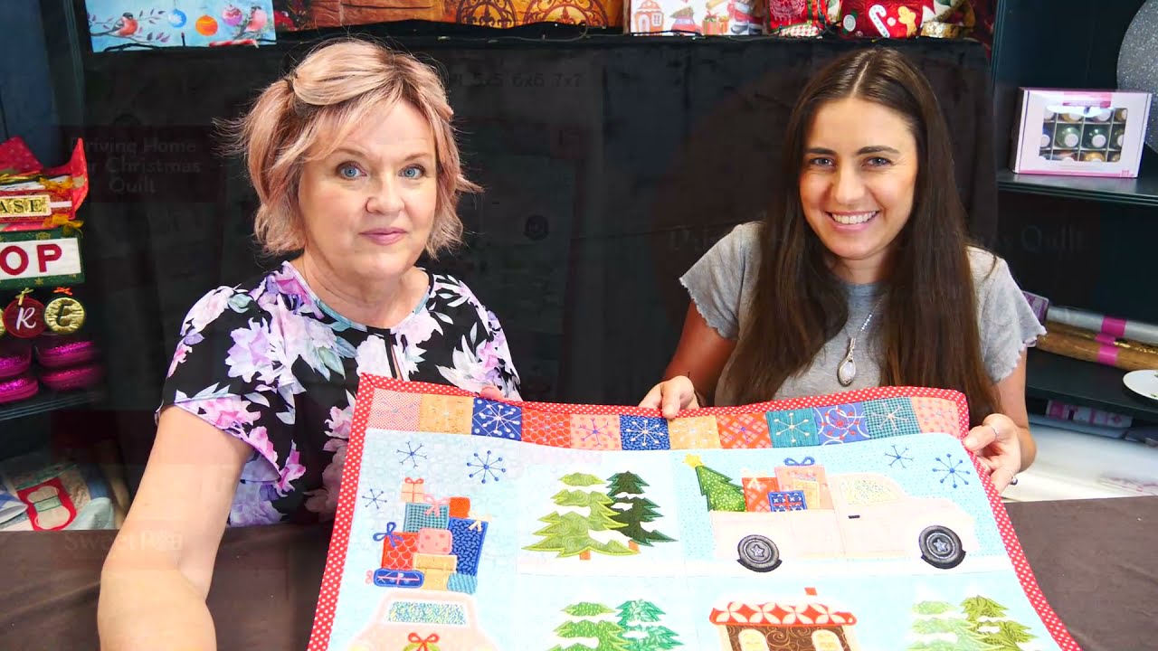 Driving Home for Christmas Quilt - Machine Embroidery Design