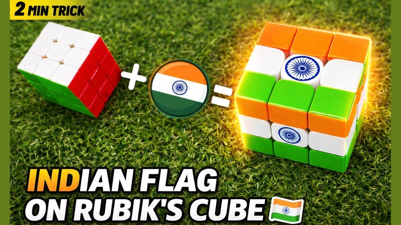 How to make an Indian Flag on Rubik's Cube | Republic day special 🇮🇳
