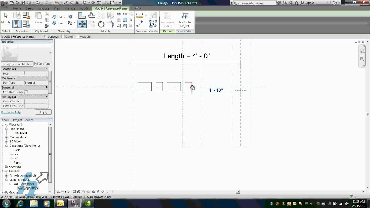 Line Based Families in Revit Architecture