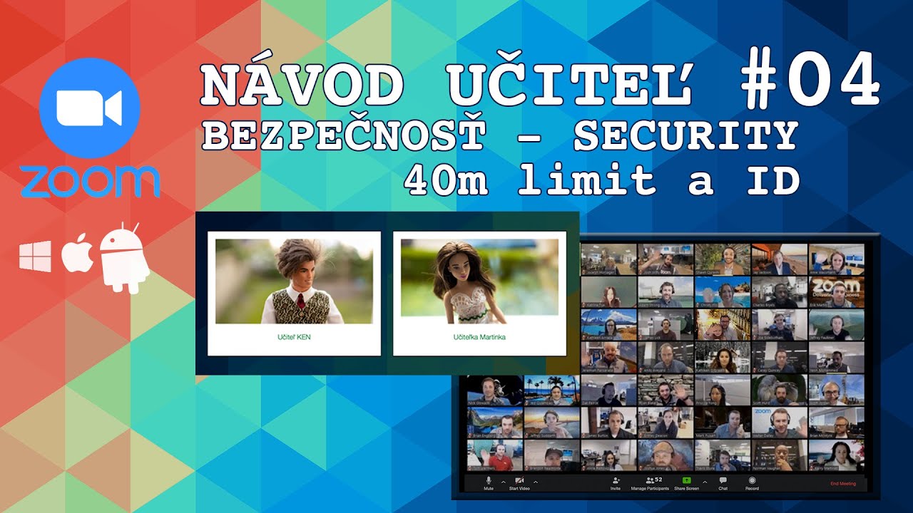 #04 Zoom - Nastavenia Security - Bezpečné použivane, návod pre učiteľa - krok za krokom step by step