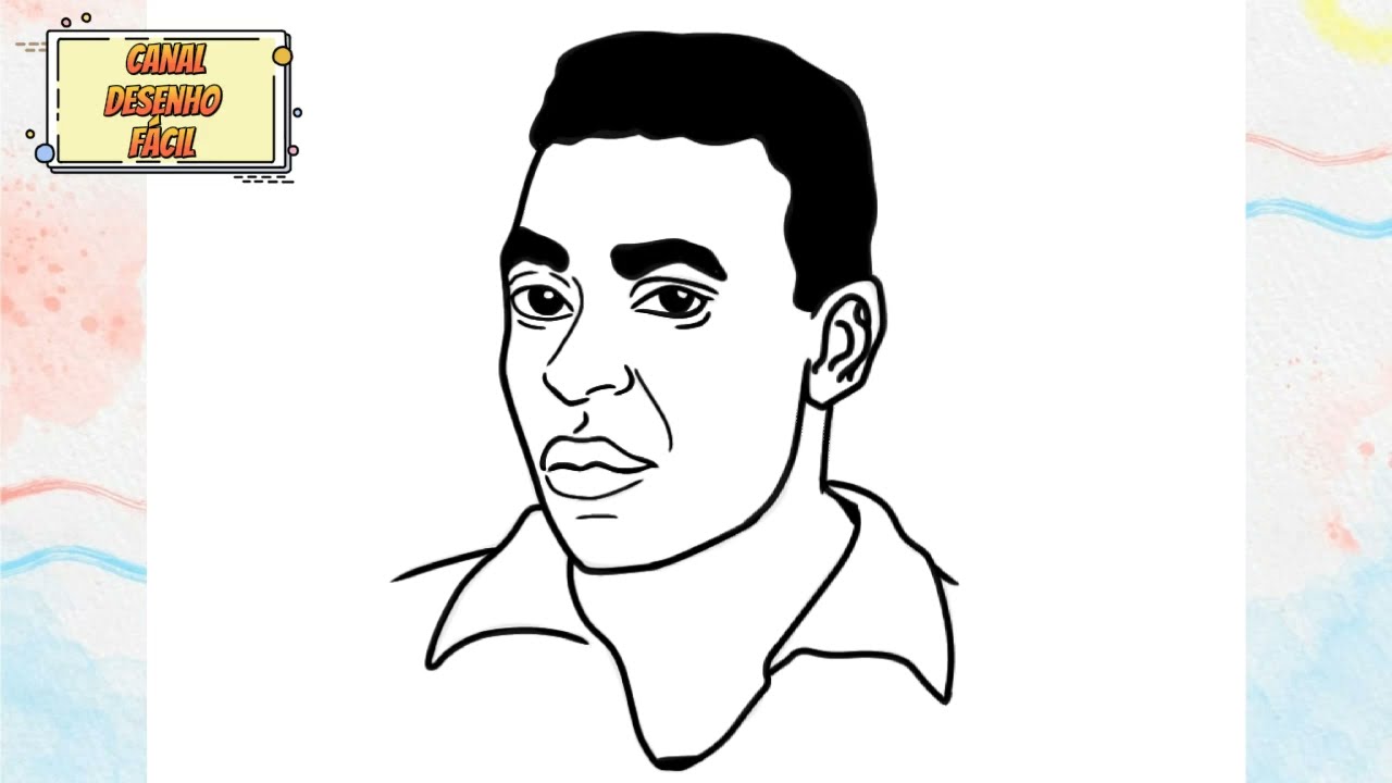 Como desenhar o Pel&eacute; facilmente⚽️🥇King Pele how to draw easily
