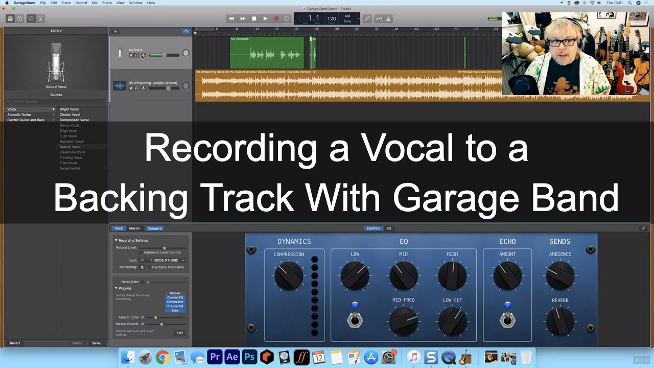 Recording a Vocal to a Backing Track With Garage Band