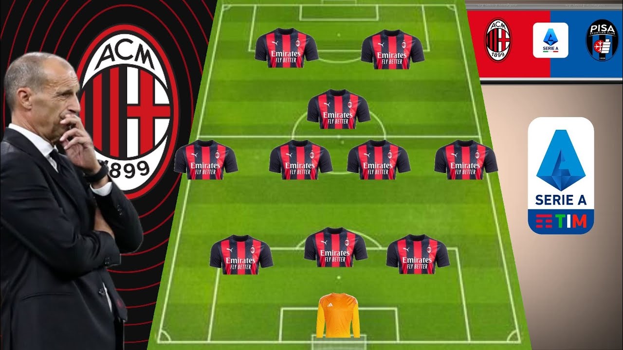 AC MILAN PREDICTED LINEUPS ♦️ PISA VS AC MILAN♦️ ITALY SERIE A 2025/26 MATCHDAY 25