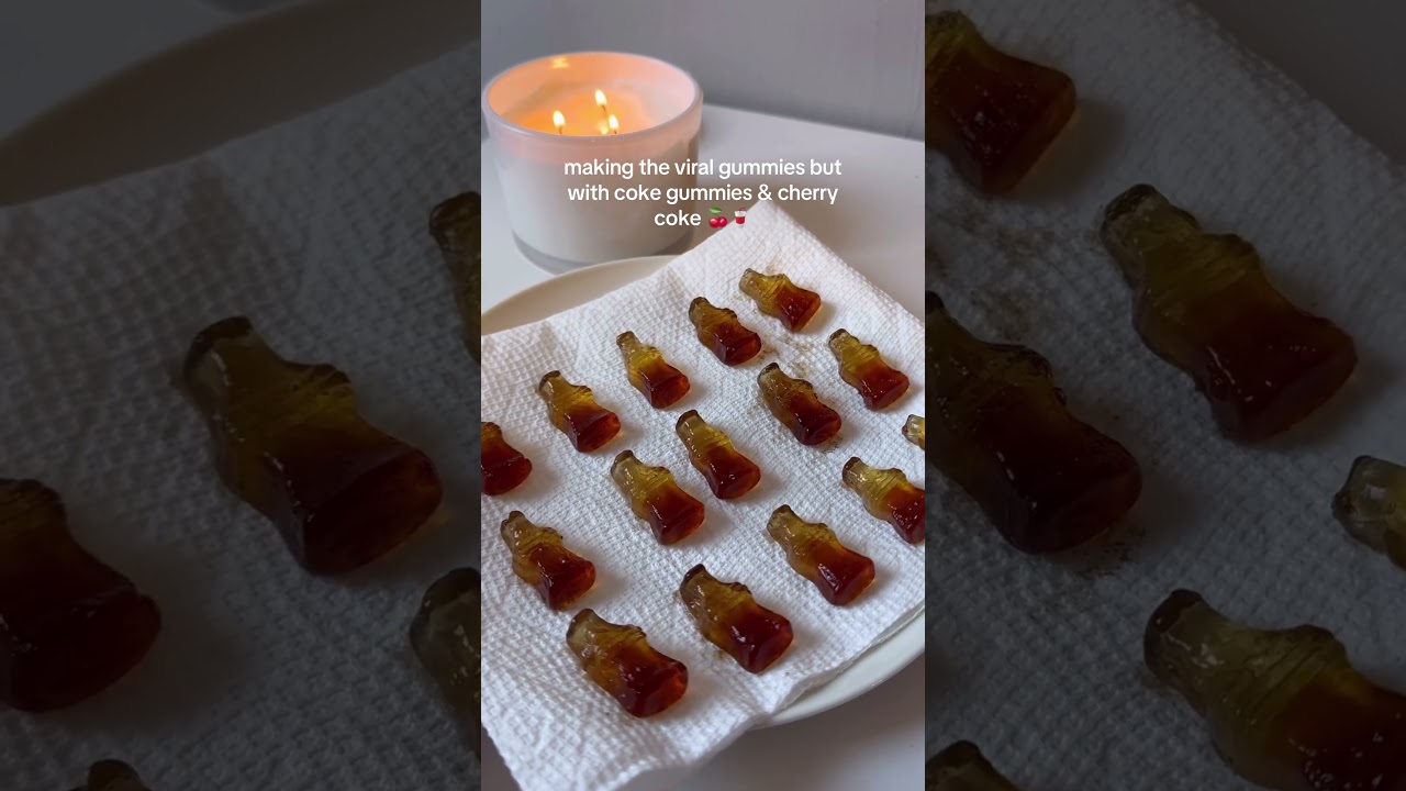 Trying the VIRAL gummies but with cherry coke 🍒🤭