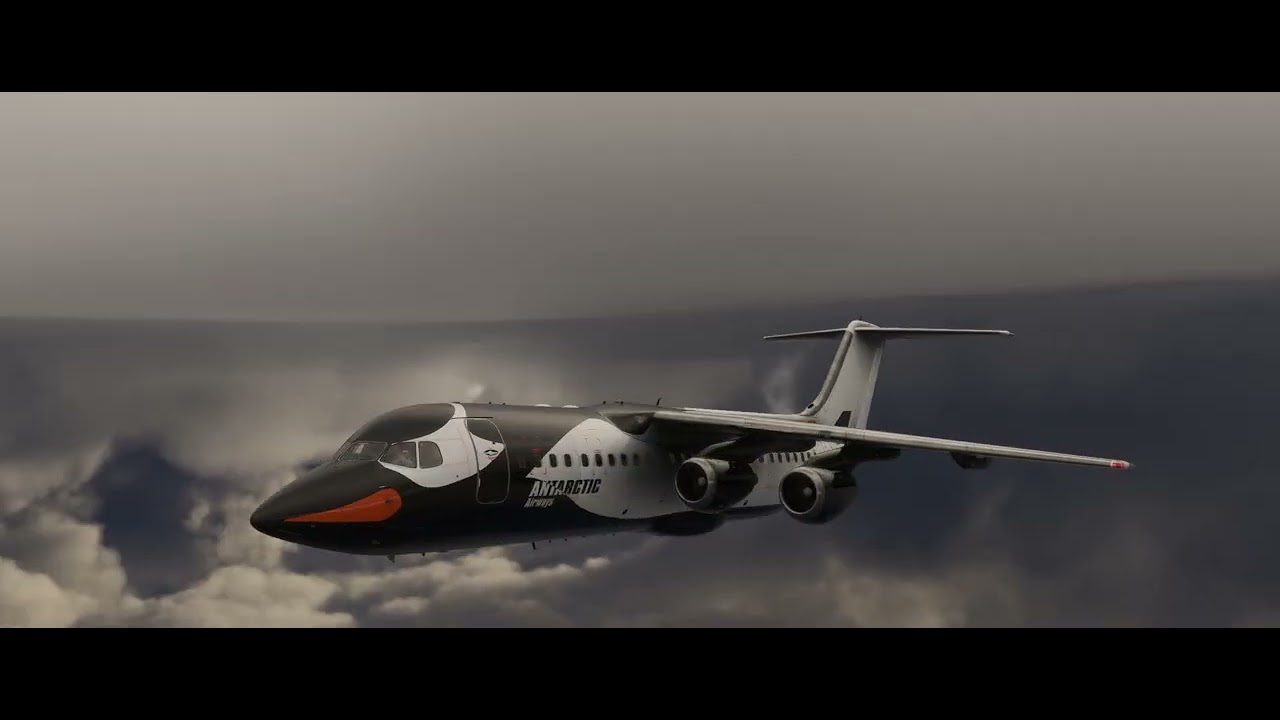 Avro RJ - JustFlight with MSFS 2024, landing at Puerto Williams airport SCGZ, Chile