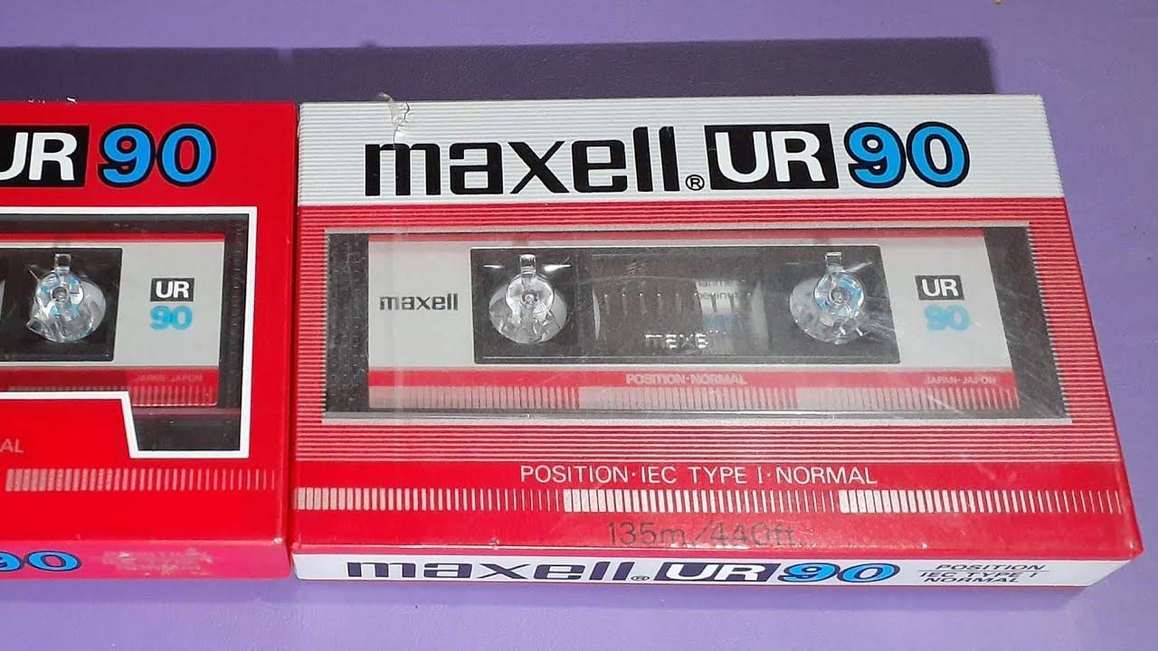 MAXELL UR (1985 US style wrapper) type I CHROME smelling cassette unwrapping