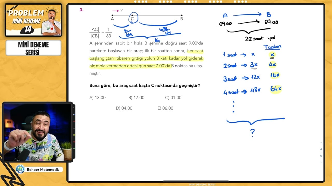 O Nasıl Hız Sorusu Öyle? | PROBLEM DENEMESİ 14 | Rehber Matematik