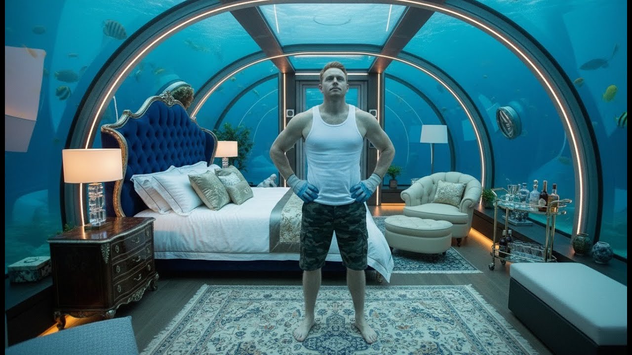 I Built a SECRET Luxury Glass House Inside an Underwater Cave — Building in the Open Sea ASMR