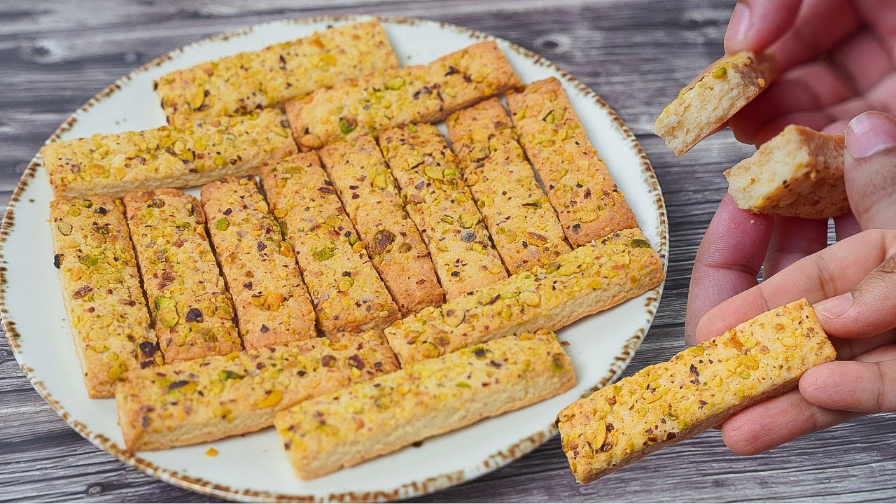 Pistachio Stick Cookies Recipe | Nutty Stick Recipe | Pistachio Cookies Recipe | Yummy