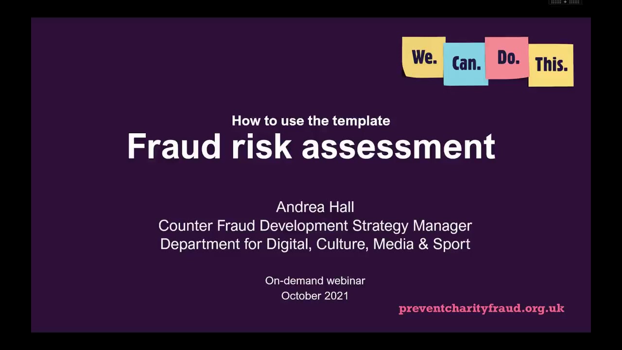 How to use the template: Fraud risk assessment