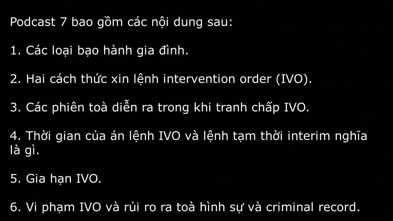 PODCAST 7 - T&Igrave;M HIỂU VỀ LUẬT BẠO H&Agrave;NH GIA Đ&Igrave;NH TẠI &Uacute;C